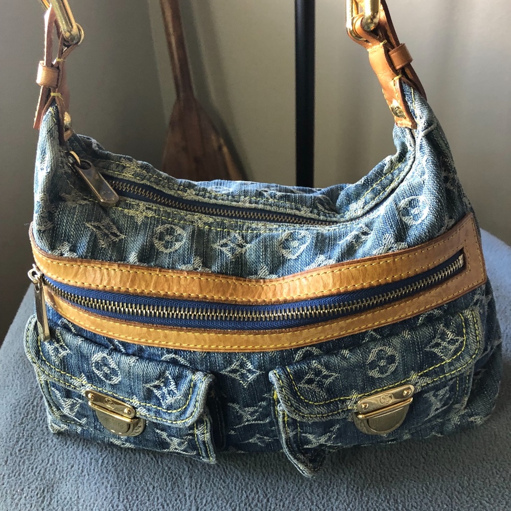 Authentic LV monogram denim baggy PM